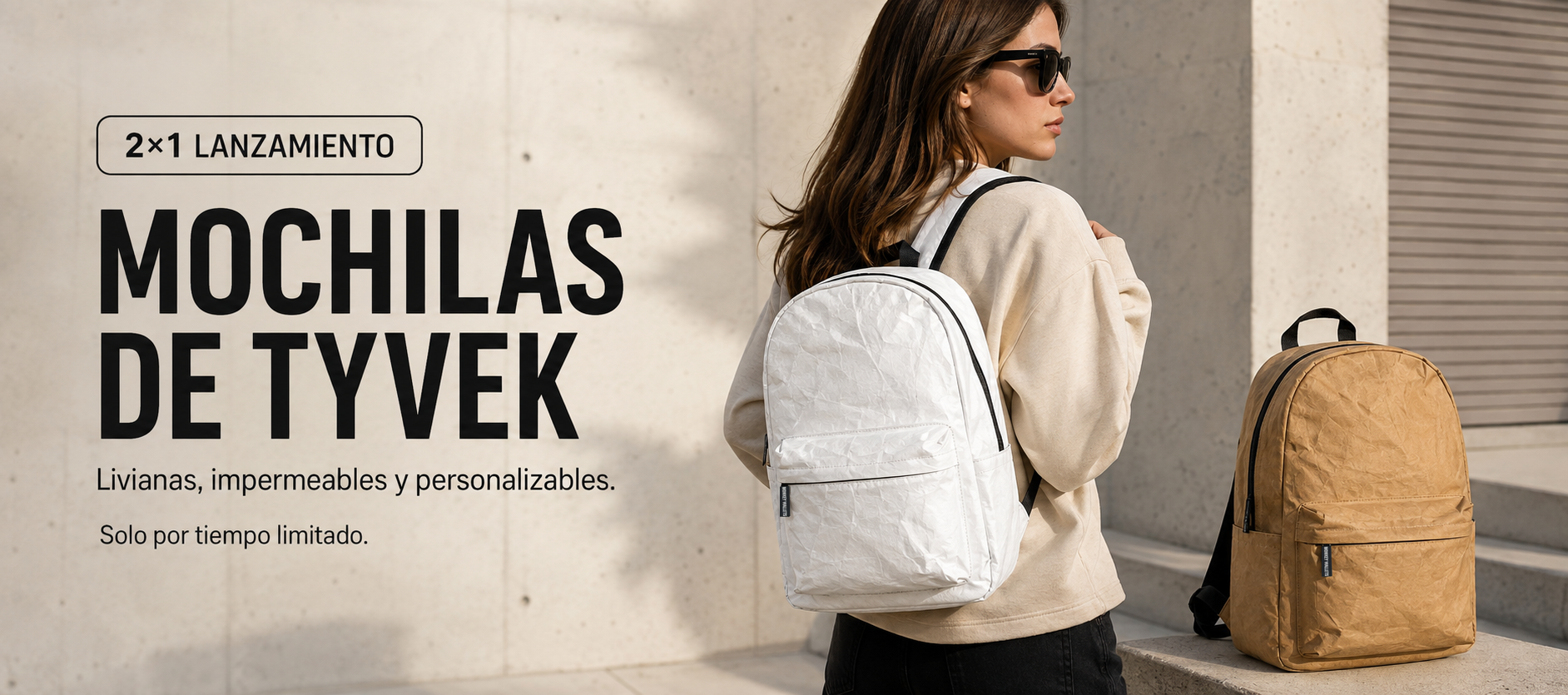 Mochilas Monkey de Tyvek 2x1